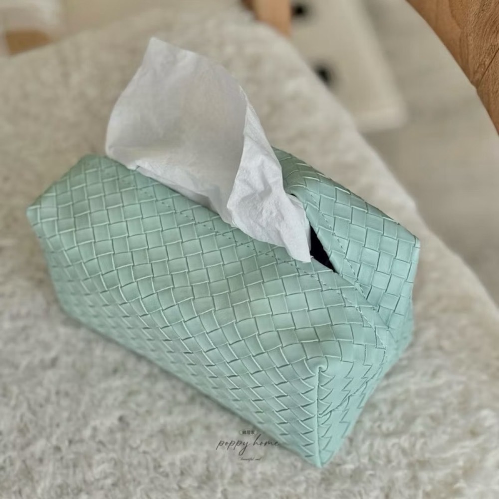 poppy-奶油風 編織衛生紙套 衛生紙盒面紙套 抽紙套 北歐收納袋 民宿編織抽紙收納袋 衛生紙裝飾盒 紙巾盒衛生紙-細節圖4