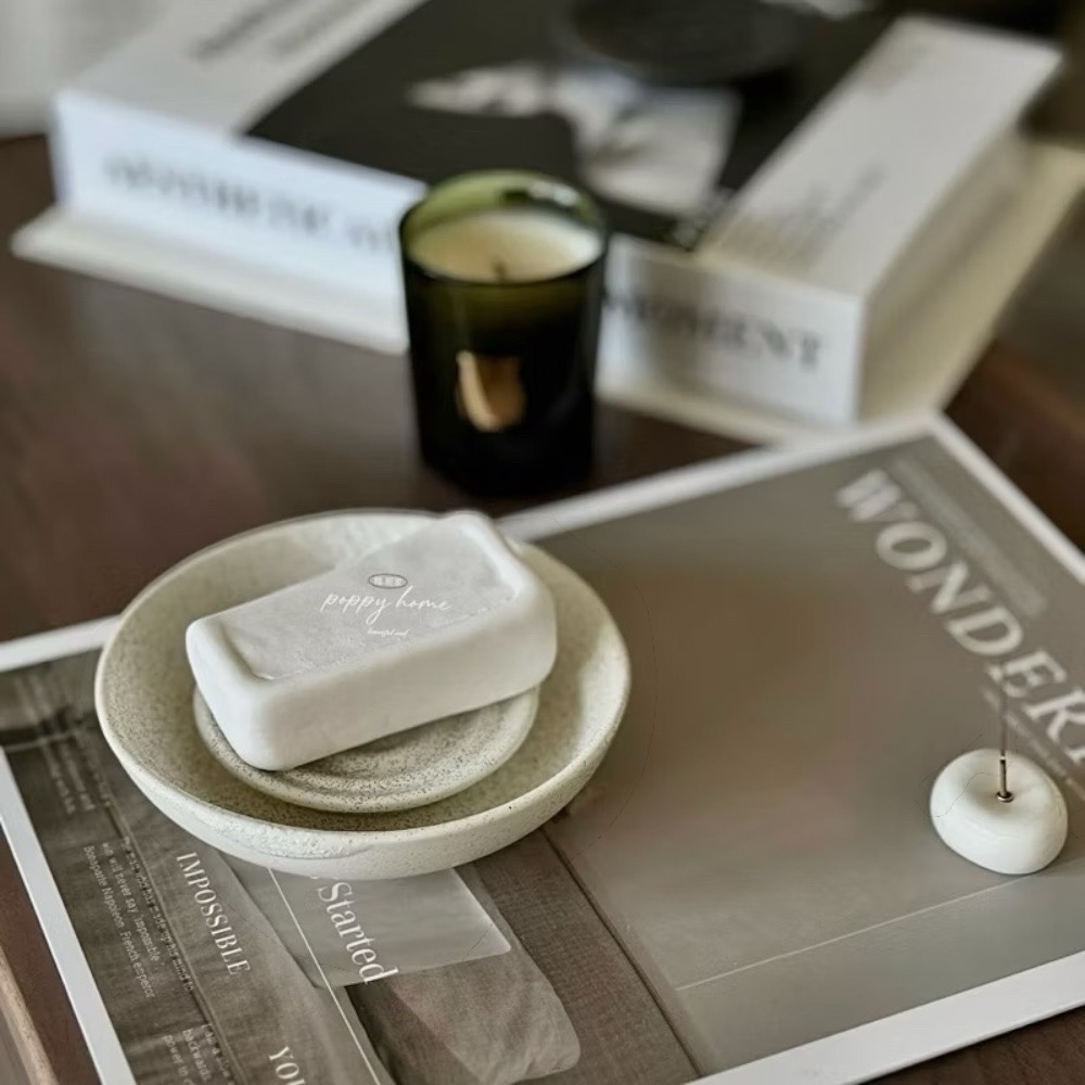 poppy-簡約陶瓷肥皂諜 肥皂盤 香皂盤 肥皂盒 浴室用品 香皂盒 浴室收納 居家生活  質感 侘寂風-細節圖5