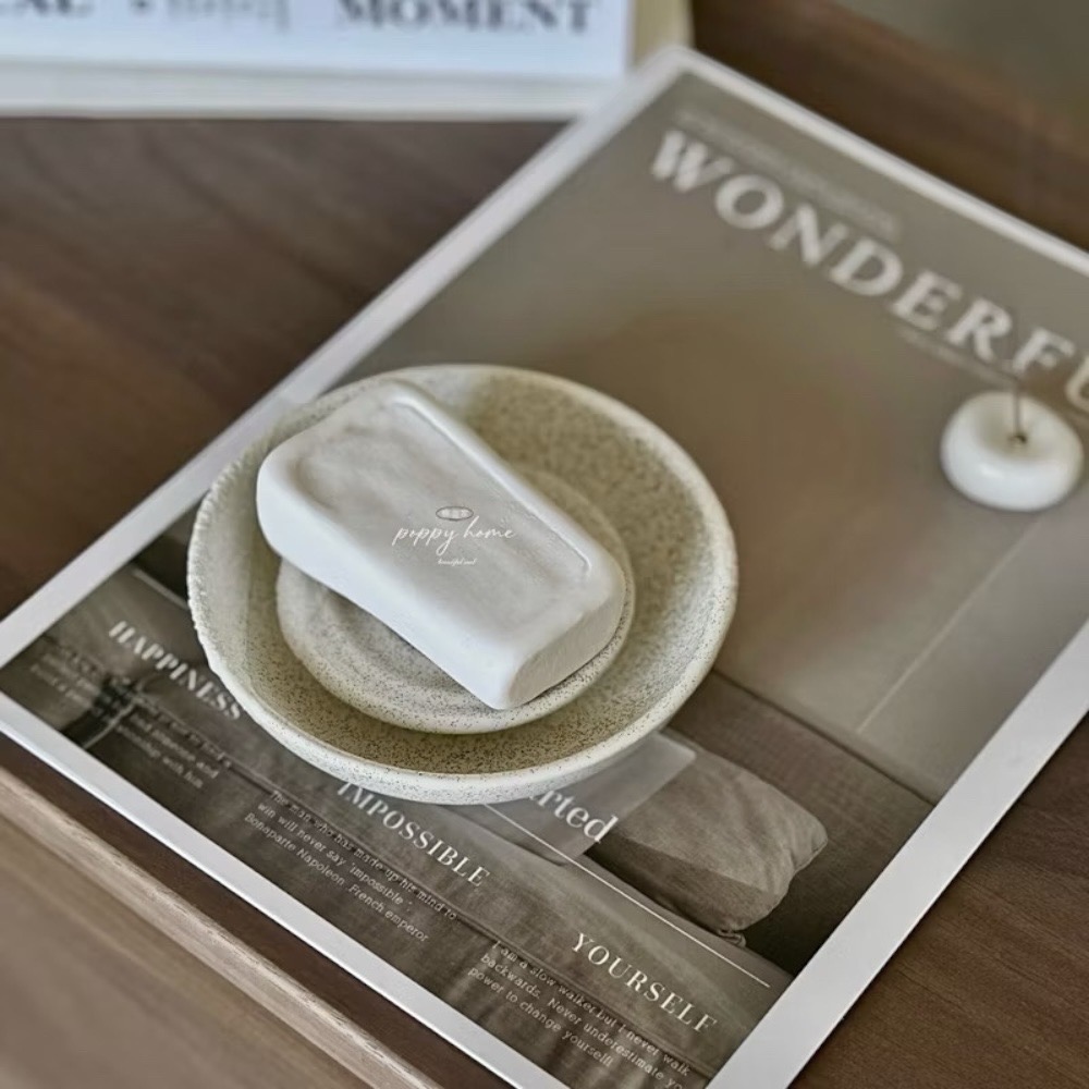 poppy-簡約陶瓷肥皂諜 肥皂盤 香皂盤 肥皂盒 浴室用品 香皂盒 浴室收納 居家生活  質感 侘寂風-細節圖8