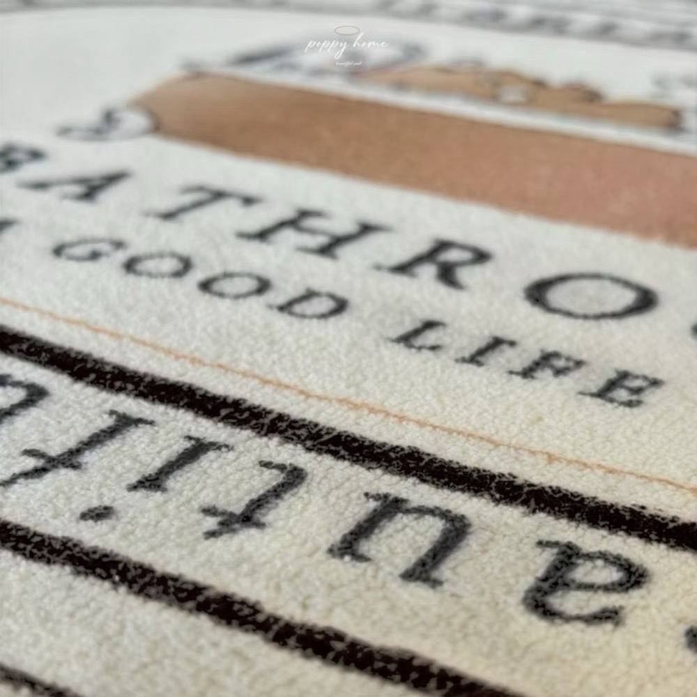 poppy-仿羊絨吸水地毯 橢圓形地毯 簡約時尚 北歐現代 地墊 浴室 臥室 仿羔羊 地毯  腳踏墊廁所 厚款-細節圖4