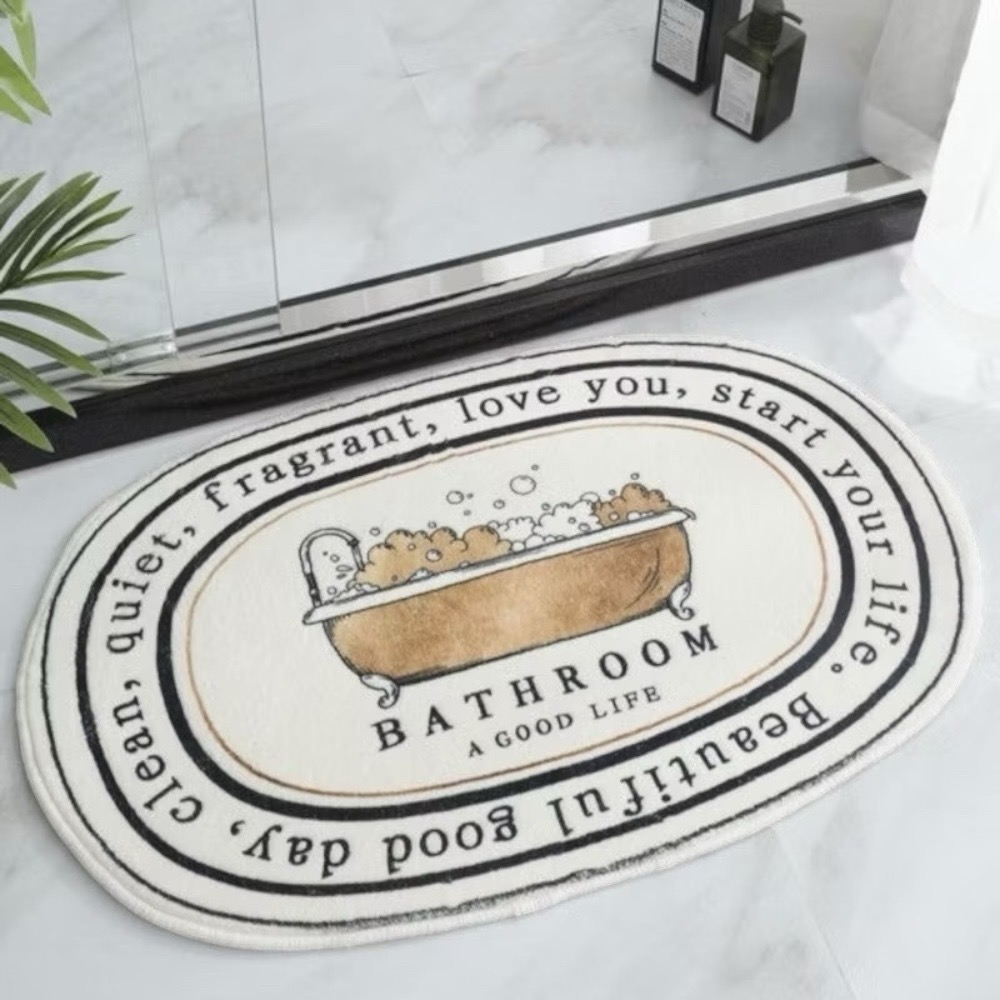 poppy-仿羊絨吸水地毯 橢圓形地毯 簡約時尚 北歐現代 地墊 浴室 臥室 仿羔羊 地毯  腳踏墊廁所 厚款-規格圖4