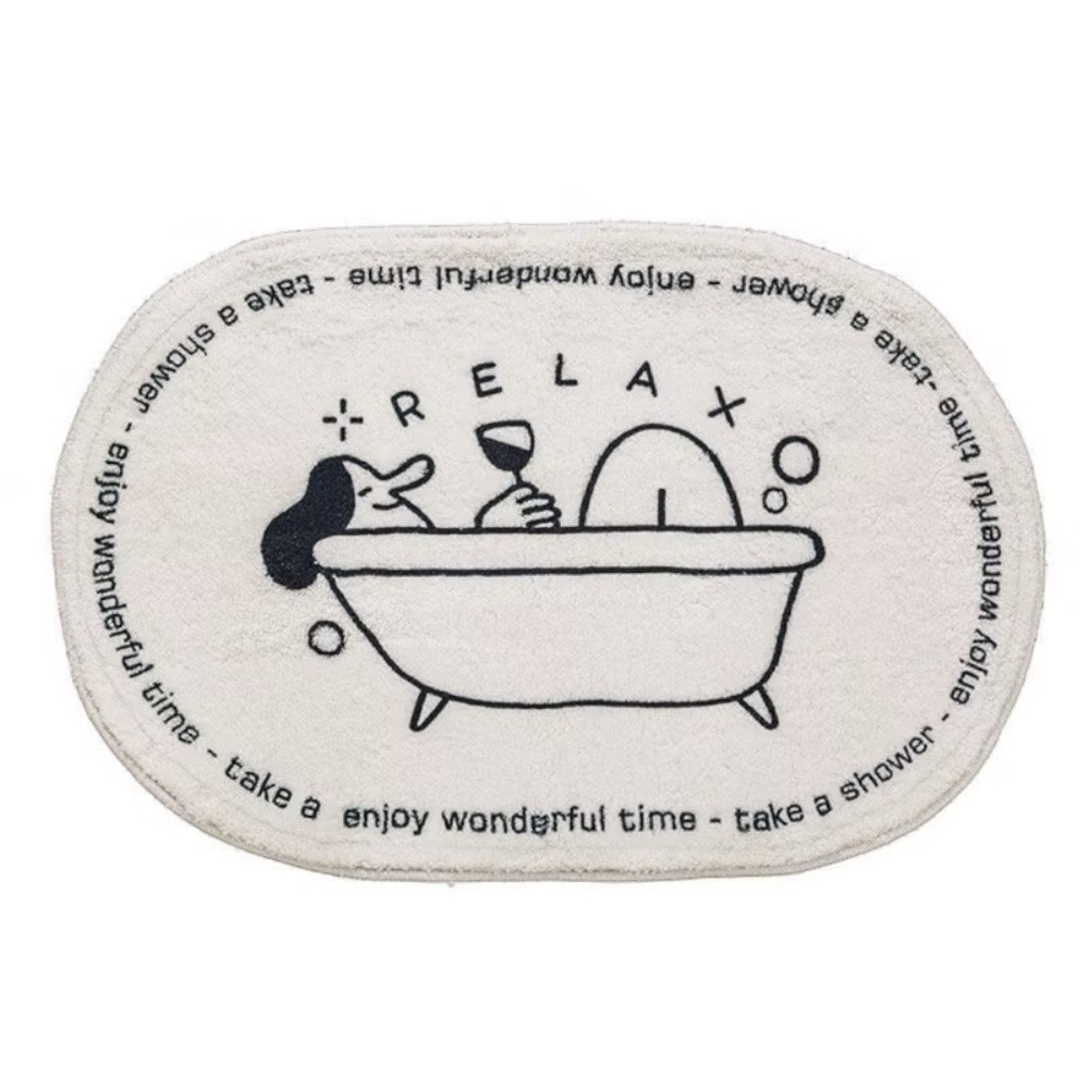 poppy-仿羊絨吸水地毯 橢圓形地毯 簡約時尚 北歐現代 地墊 浴室 臥室 仿羔羊 地毯  腳踏墊廁所 厚款-規格圖4