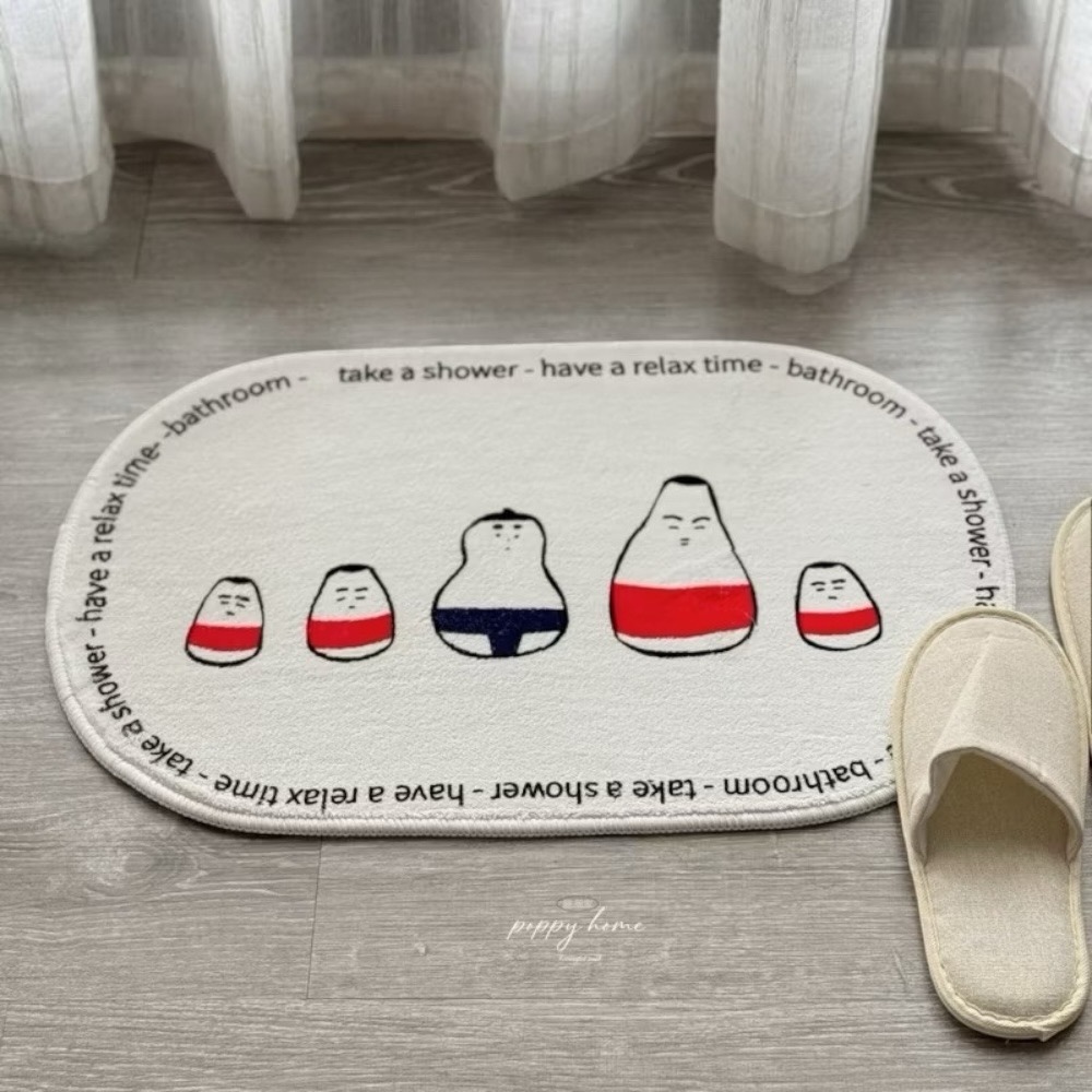 poppy-日式文藝 仿羊絨吸水地毯 北歐 地墊 浴室 臥室 客廳 仿羔羊 仿羊毛 地毯  腳踏墊廁所 厚款-細節圖7
