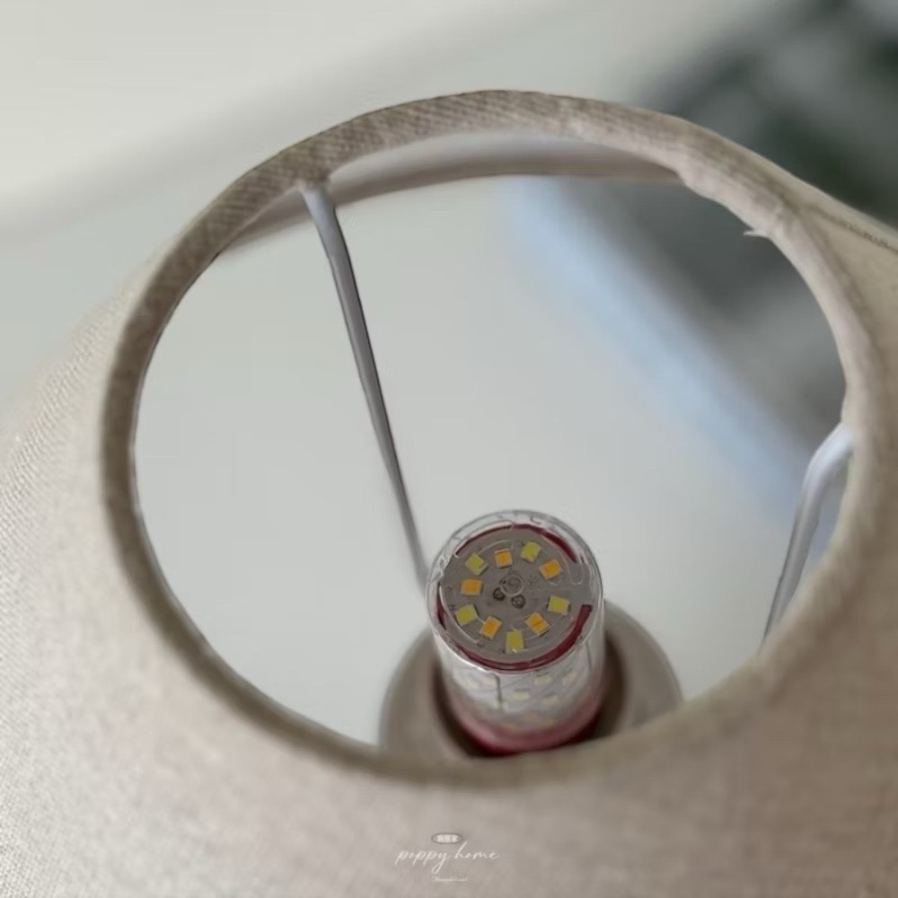 poppy-侘寂風實木復古檯燈 高顏值 三色燈光 中古風檯燈 氛圍感燈具 床頭燈 LED中古vintage-細節圖6