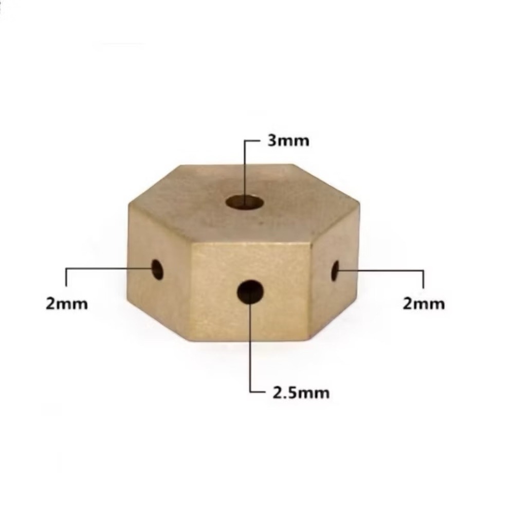 poppy-純黃銅六角多孔香插 線香 薰香 香插 薰香座 陶瓷魔豆 無印風 香皿-規格圖9