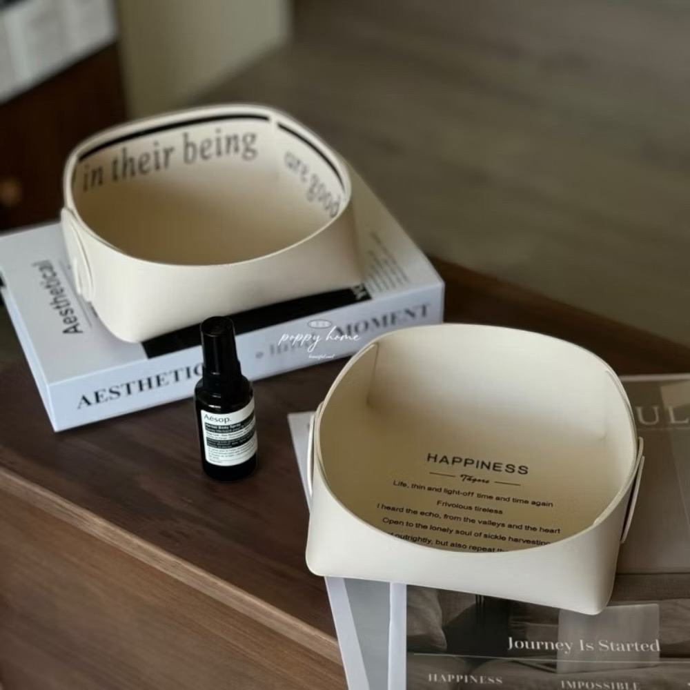 poppy-北歐玄關皮革收納 皮革 收納籃 收納盒 收納 鑰匙收納 小物收納 玄關收納 折疊 飾品收納 耳環收納-細節圖6