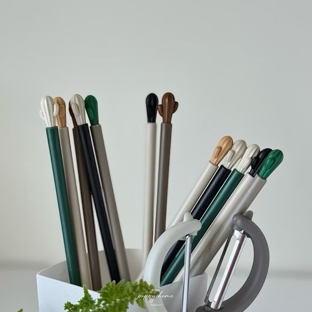 poppy-仙人掌合金筷子 日式筷子 環保餐具 餐廳筷子 抗菌筷 耐高溫筷子 餐具 碗筷 長筷 可機洗 質感筷子-細節圖2