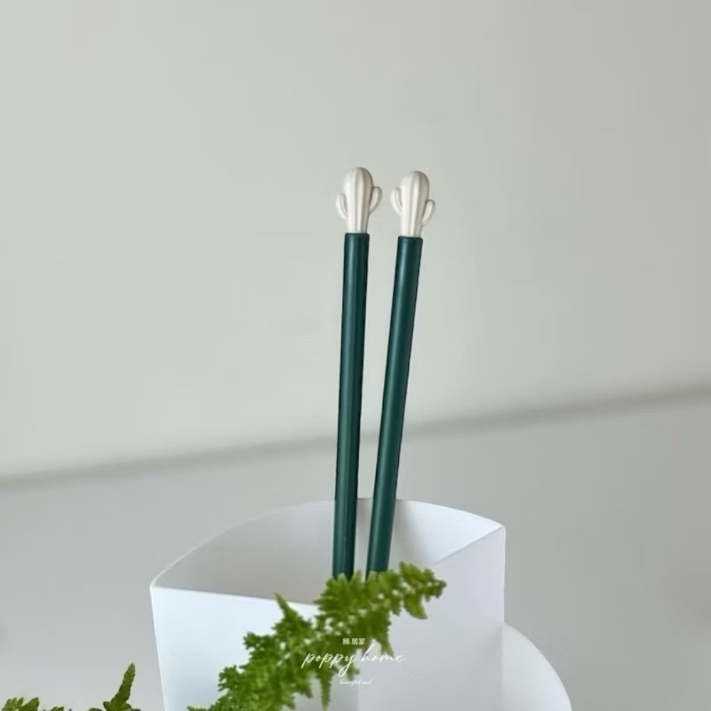 poppy-仙人掌合金筷子 日式筷子 環保餐具 餐廳筷子 抗菌筷 耐高溫筷子 餐具 碗筷 長筷 可機洗 質感筷子-規格圖9