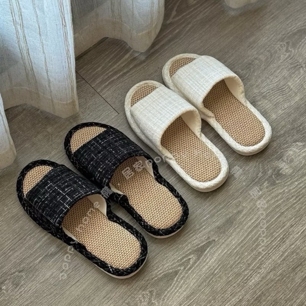 poppy-亞麻針織拖鞋 拖鞋 室內拖鞋  拖鞋 舒適 便鞋 防滑室內拖鞋 高回彈不累腳 情侶拖鞋 居家生活-細節圖6