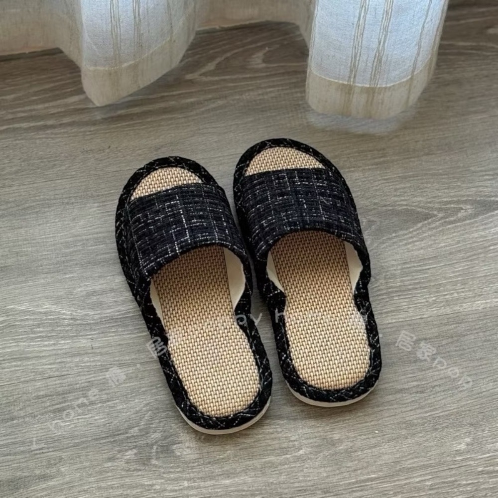 poppy-亞麻針織拖鞋 拖鞋 室內拖鞋  拖鞋 舒適 便鞋 防滑室內拖鞋 高回彈不累腳 情侶拖鞋 居家生活-細節圖9
