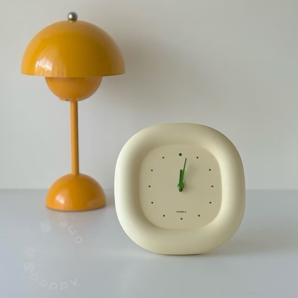 poppy-奶呼呼 高顏值靜音鐘 胖胖鐘 時鐘 掛鐘 立鐘 泡泡鐘 壁鐘 奶油風 居家用品-細節圖4