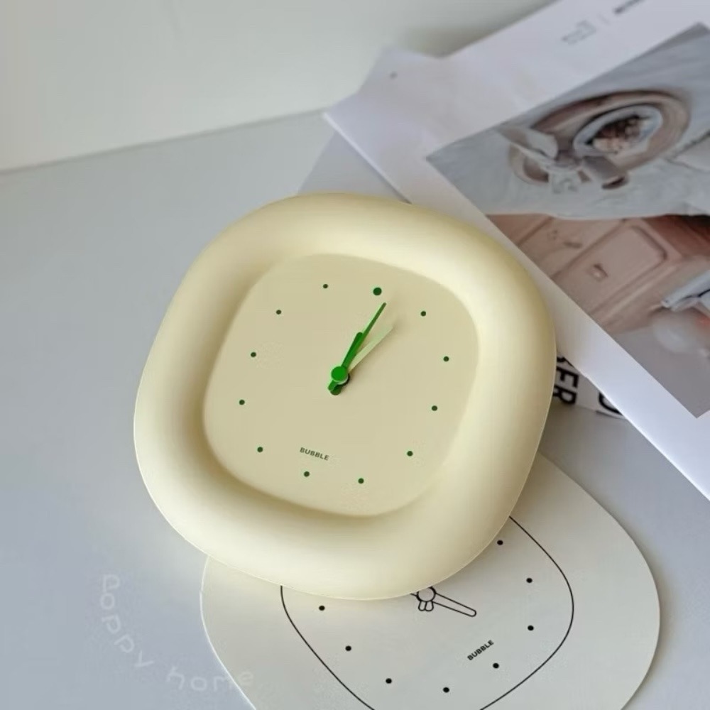 poppy-奶呼呼 高顏值靜音鐘 胖胖鐘 時鐘 掛鐘 立鐘 泡泡鐘 壁鐘 奶油風 居家用品-細節圖8