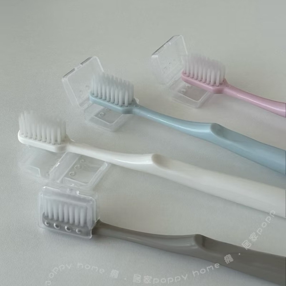 poppy-旅行用便攜軟毛細毛牙刷一組四支 日系軟毛牙刷 牙刷 軟毛 旅行組 盥洗組 牙刷盒 居家生活-細節圖6