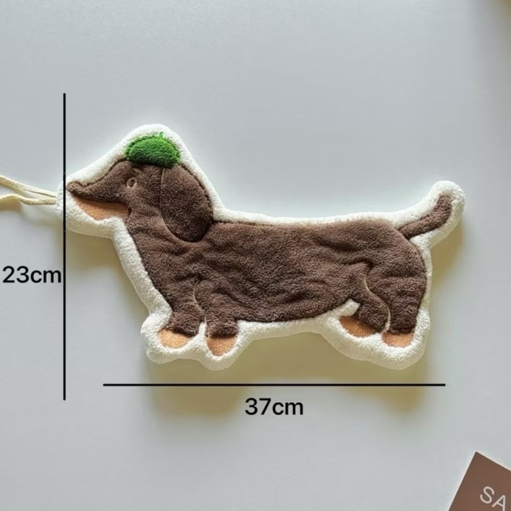 poppy-癮居家 臘腸狗擦手巾 珊瑚絨 擦手毛巾 擦手紙 吸水擦手毛巾 擦手布 毛巾 抹布 廚房浴室 居家生活-細節圖3