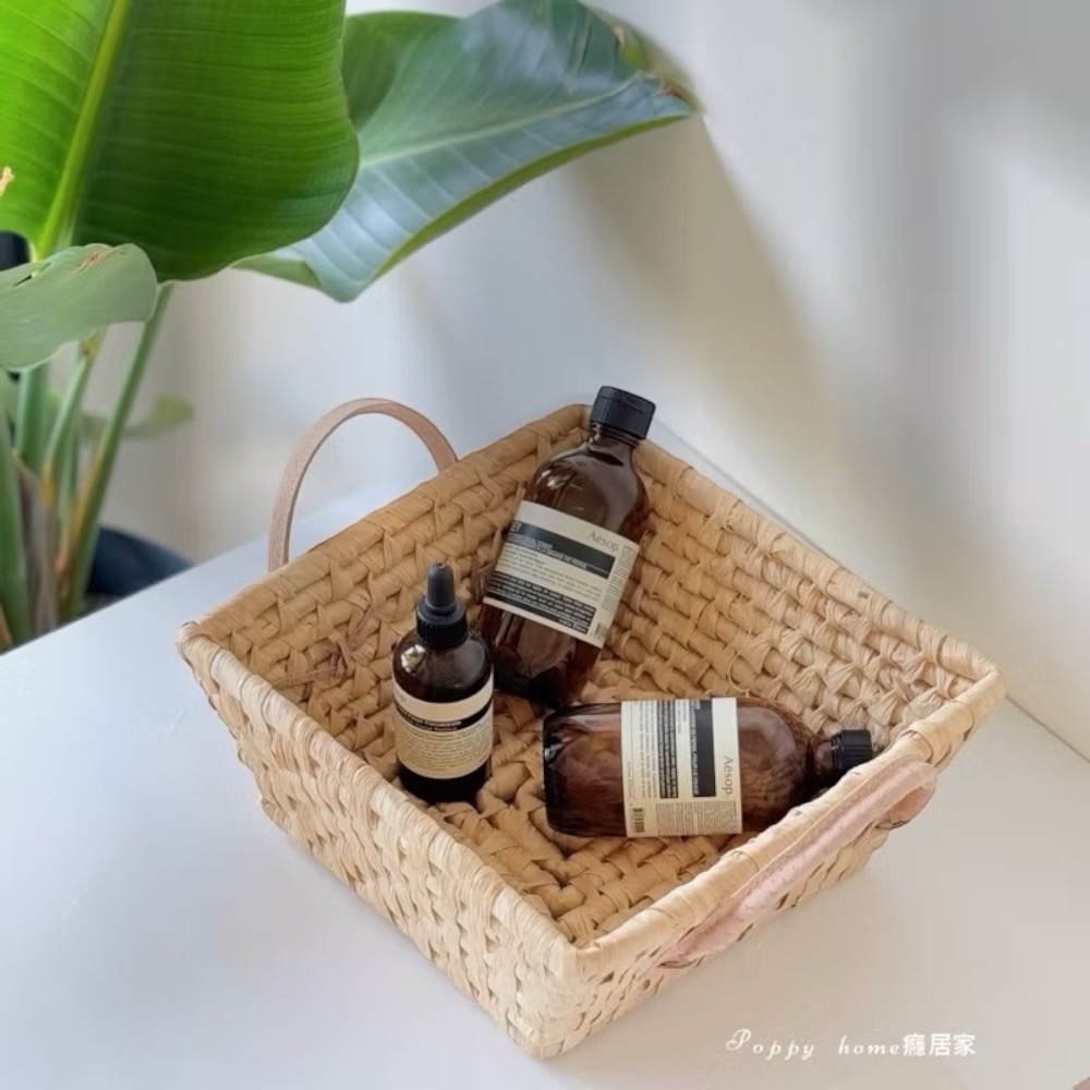 ｜原創｜poppy-癮居家 手工環保玉米皮編織籃 桌上置物籃 餐桌置物籃 櫃子收納 雜物收納 水果盤 收納 居家生活-細節圖8