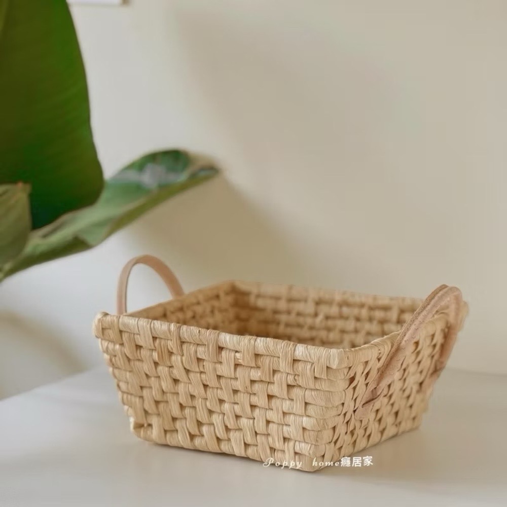 ｜原創｜poppy-癮居家 手工環保玉米皮編織籃 桌上置物籃 餐桌置物籃 櫃子收納 雜物收納 水果盤 收納 居家生活-細節圖9