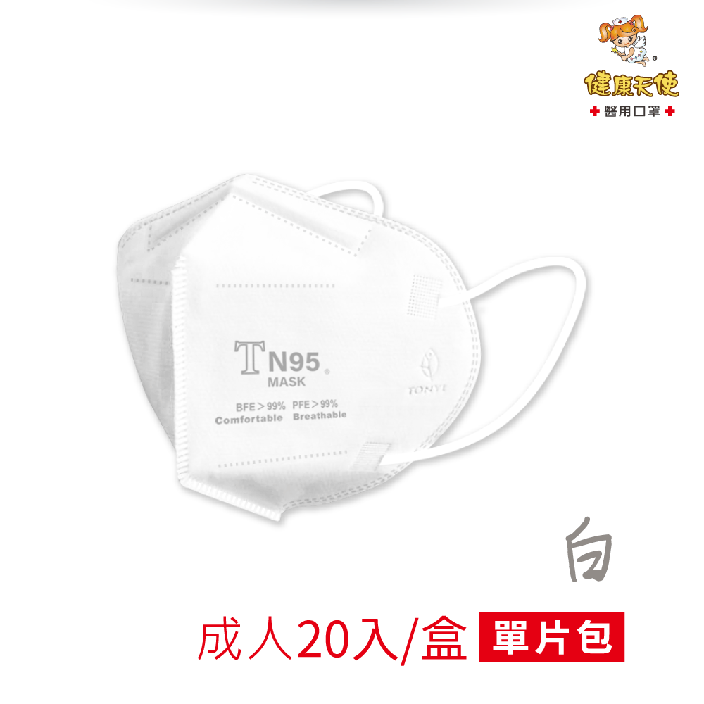 健康天使3D口罩【TN95 成人】醫護人員專用 BFE>99% 台灣製 Face Mas-規格圖11