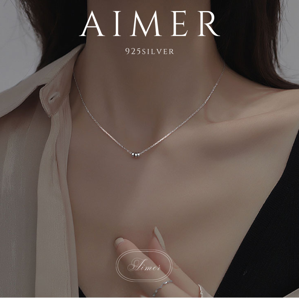 《Aimer ac》韓國 S925純銀項鍊 三圓環項鍊 鎖骨項鍊女 ｜金、銀色｜24年新款輕奢飾品【台灣現貨+預購】-細節圖6
