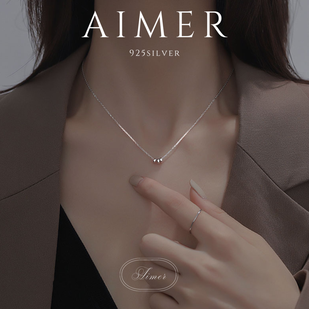 《Aimer ac》韓國 S925純銀項鍊 三圓環項鍊 鎖骨項鍊女 ｜金、銀色｜24年新款輕奢飾品【台灣現貨+預購】-細節圖7