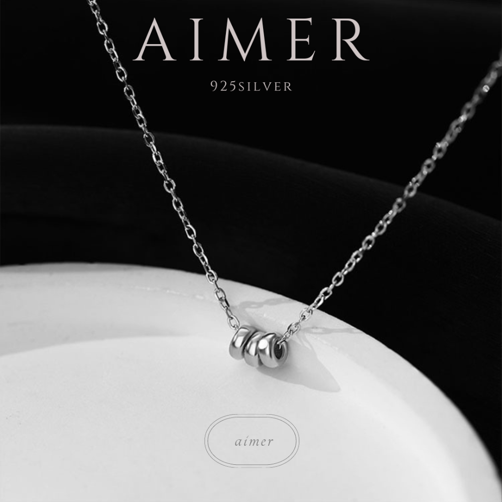 《Aimer ac》韓國 S925純銀項鍊 三圓環項鍊 鎖骨項鍊女 ｜金、銀色｜24年新款輕奢飾品【台灣現貨+預購】-規格圖8