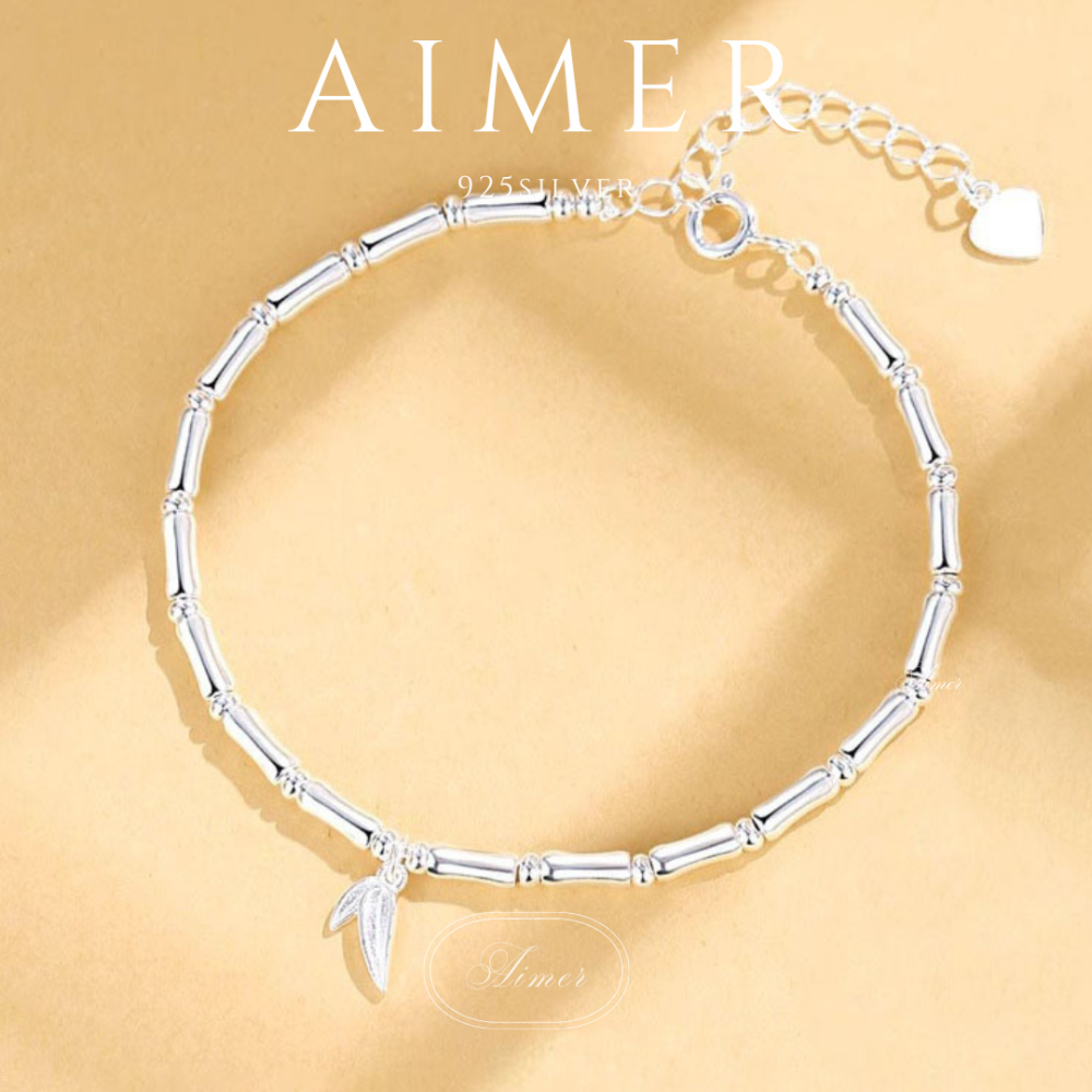 《Aimer ac》韓系S925純銀手鍊 開運竹 轉運竹 竹節手鍊女新中式 ｜銀色｜24年新款飾品【台灣現貨+預購】-細節圖2