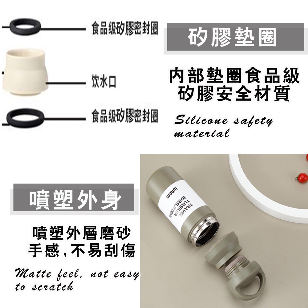 台灣出貨免運 保溫杯保溫瓶手提保溫杯日系簡約ins風304不銹鋼咖啡隨行杯咖啡保溫杯磨砂手感耐磨耐刮 小Y嚴選-細節圖6