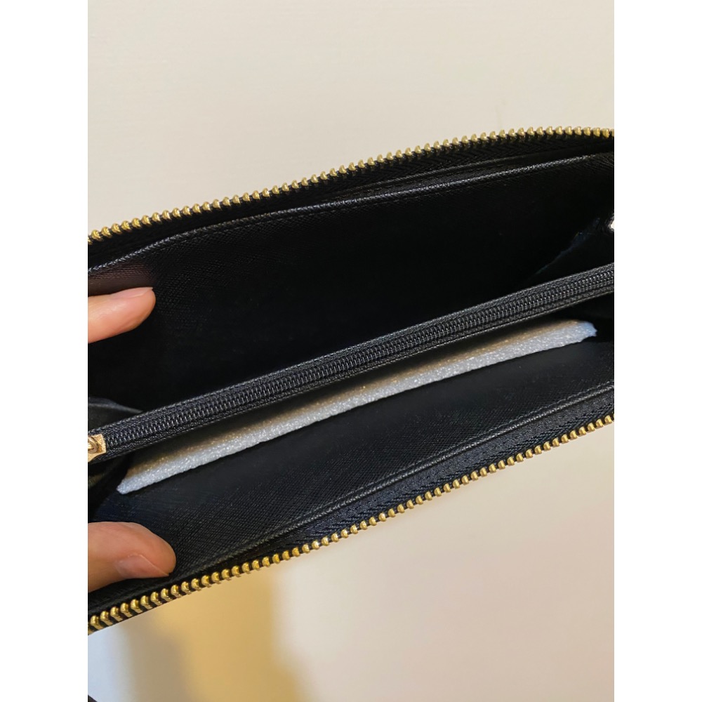 LYNA 真皮系列多夾層長夾手拿包-黑桃色-細節圖4