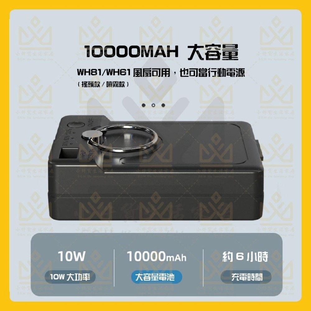OPOLAR風扇電扇 WH81風扇電池 WH61風扇電池 行動電源 大容量行動電源 風扇電池 充電風扇 停電神器-細節圖3