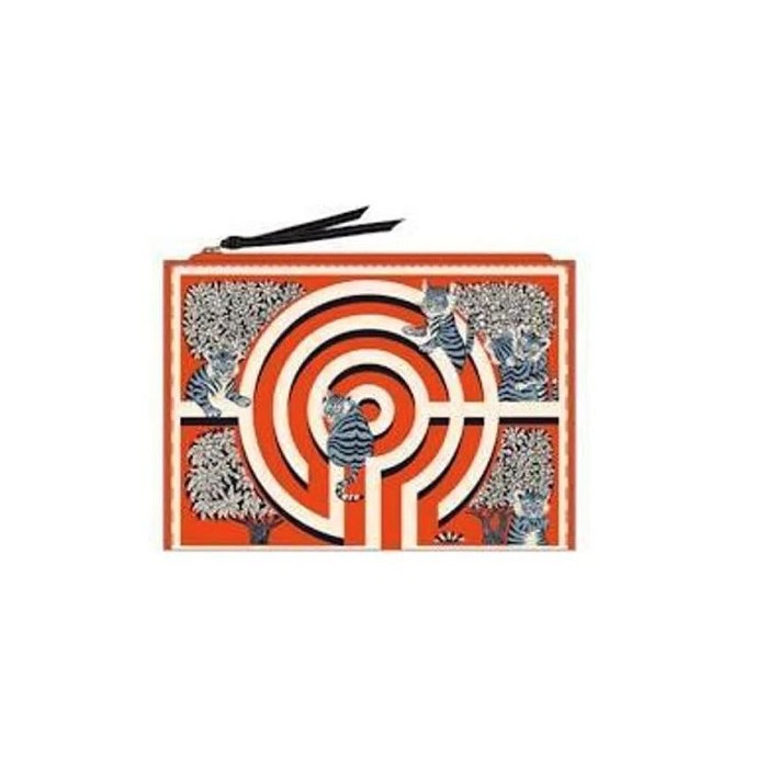 全新正品法國 inoui editions 帆布收納包 Labyrinthe - Orange-細節圖2