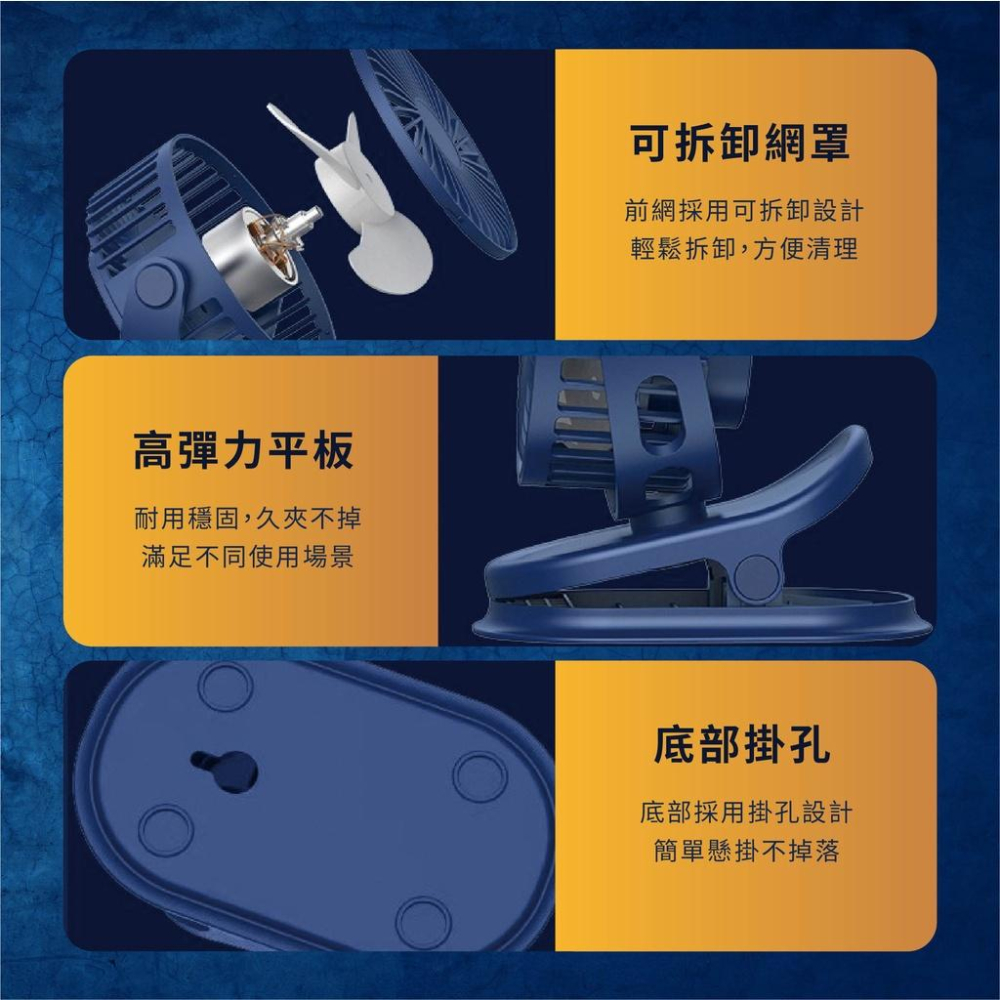 【發票X現貨】❤️夾立兩用風扇❤️夏天小風扇 夾扇 推車風扇 夾式風扇  靜音風扇 USB風扇 調節風扇 靜音風扇-細節圖6