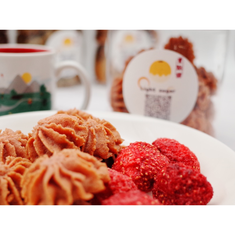 聖誕分享包（草莓曲奇100g+奶油曲奇150g)-細節圖2