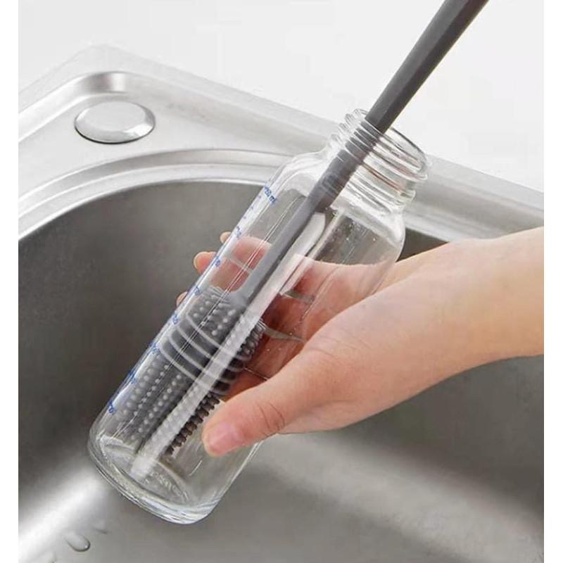 28cm加長柄水瓶奶瓶矽膠刷(一組5支)-細節圖4