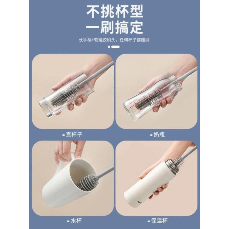 28cm加長柄水瓶奶瓶矽膠刷(一組5支)-細節圖7