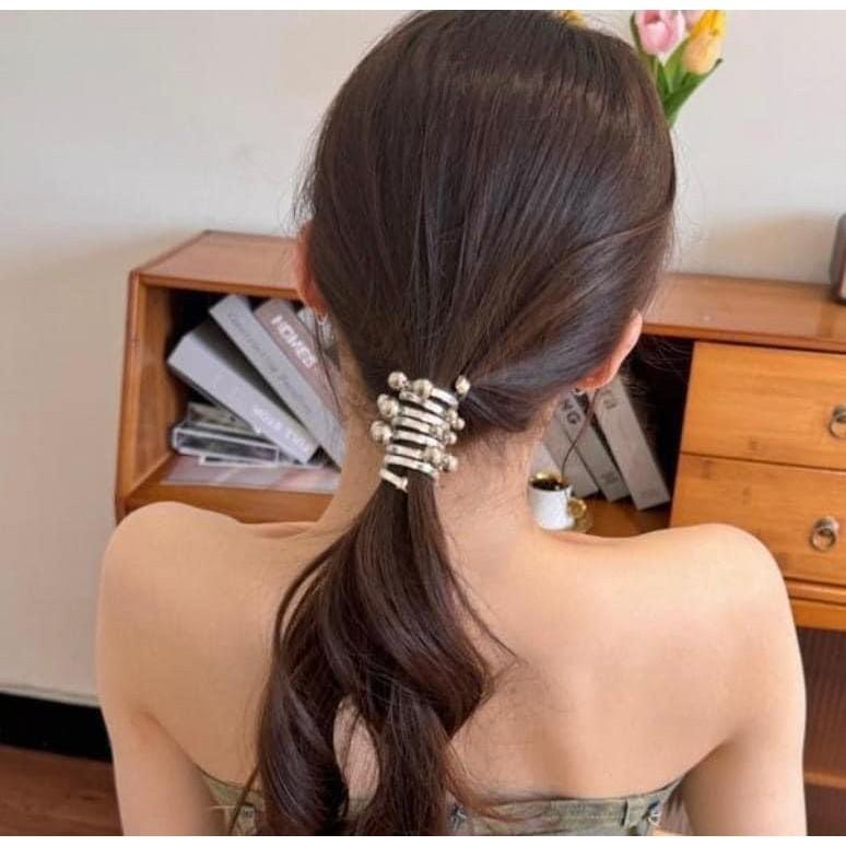 2024新款珍珠編髮電話線髮繩(一組2個)-細節圖2