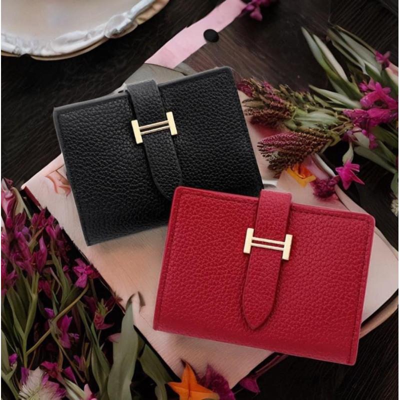 字母Ｈ時尚皮革9卡+2格零錢包-細節圖2