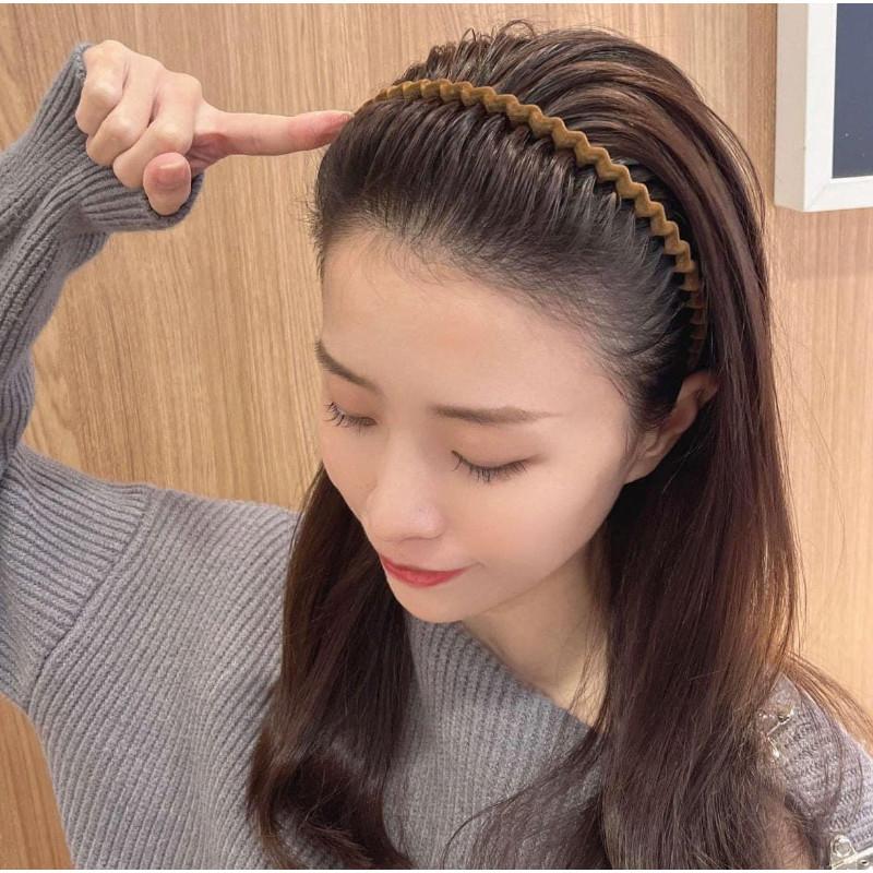 韓國植絨防滑無痛髮箍（一組8個）-細節圖3