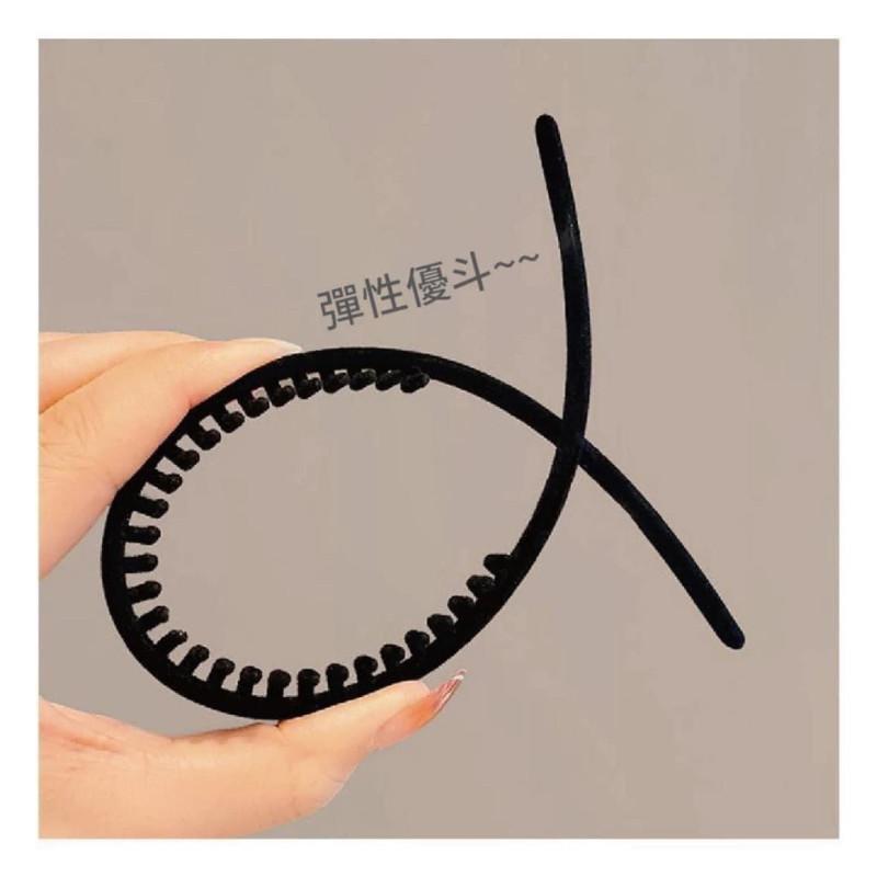 韓國植絨防滑無痛髮箍（一組8個）-細節圖7