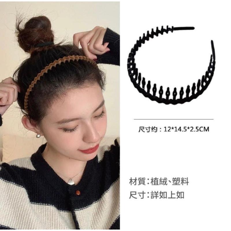 韓國植絨防滑無痛髮箍（一組8個）-細節圖8