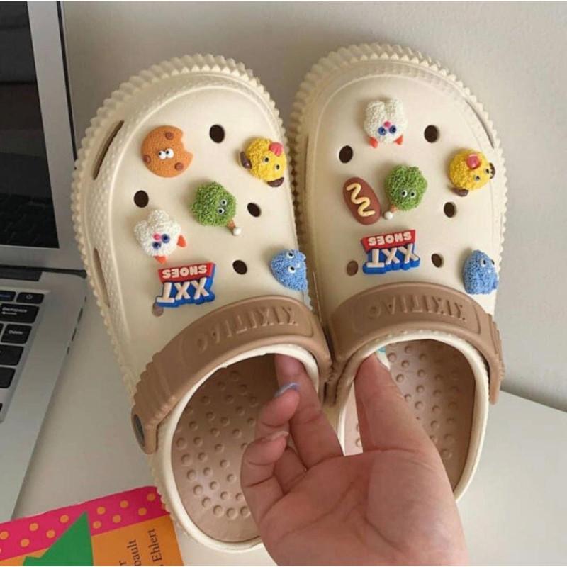 韓版小怪獸EVA防滑增高厚底洞鞋-細節圖7