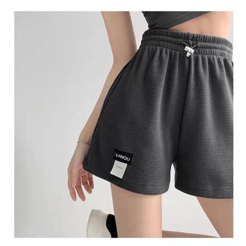 華夫格LANQIU顯瘦高腰運動短褲-細節圖4