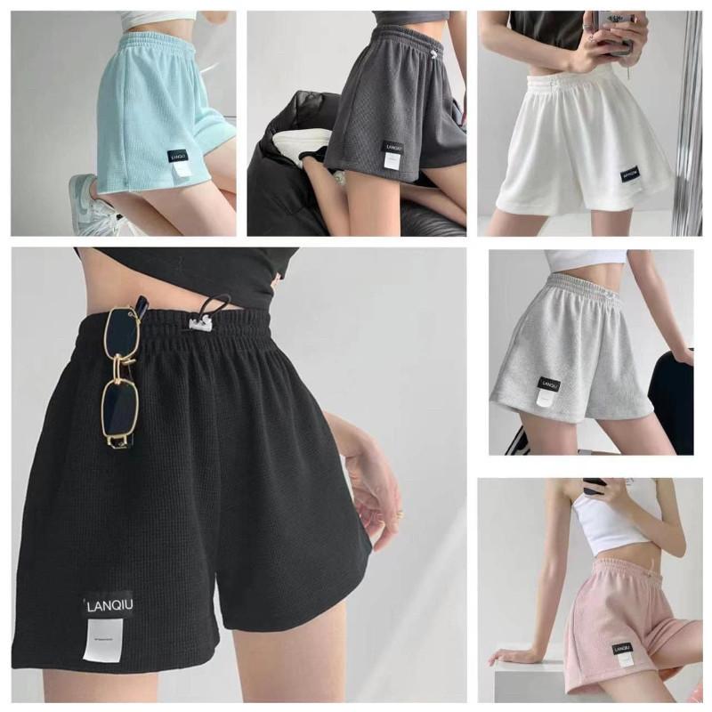華夫格LANQIU顯瘦高腰運動短褲-細節圖8