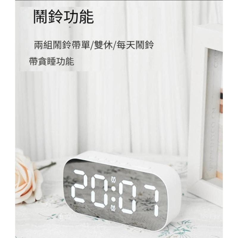 鏡面LED顯示溫度日期電子鬧鐘-細節圖3