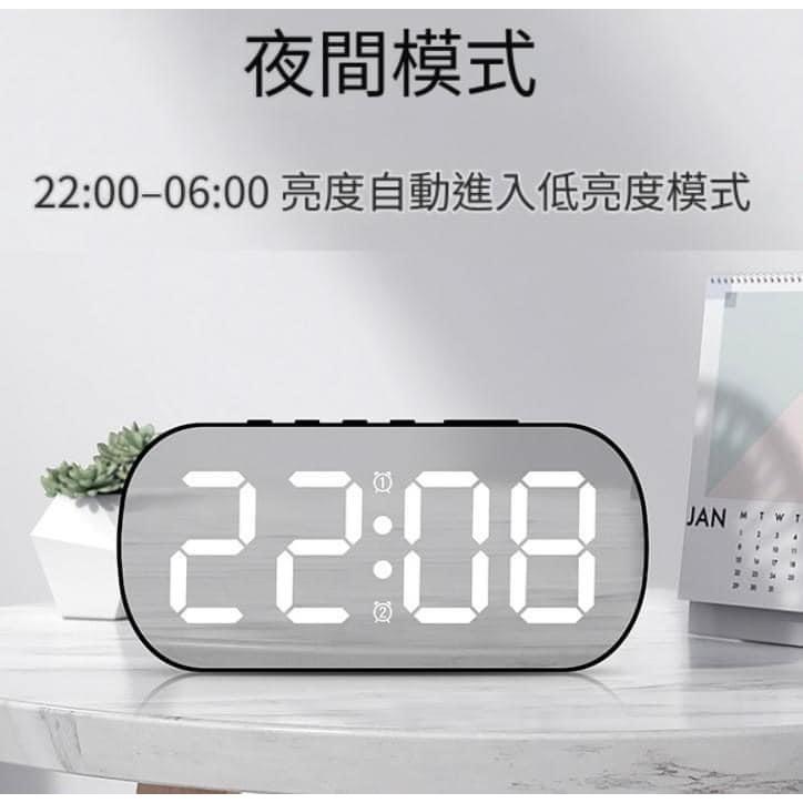 鏡面LED顯示溫度日期電子鬧鐘-細節圖7