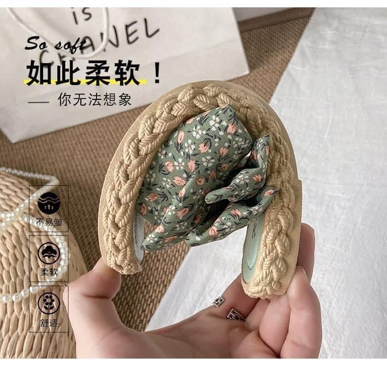 日系夏日風格碎花布蝴蝶結-細節圖5
