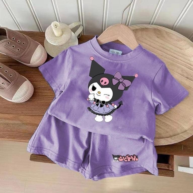 女童卡通短袖Ｔ恤兩件套裝-細節圖3