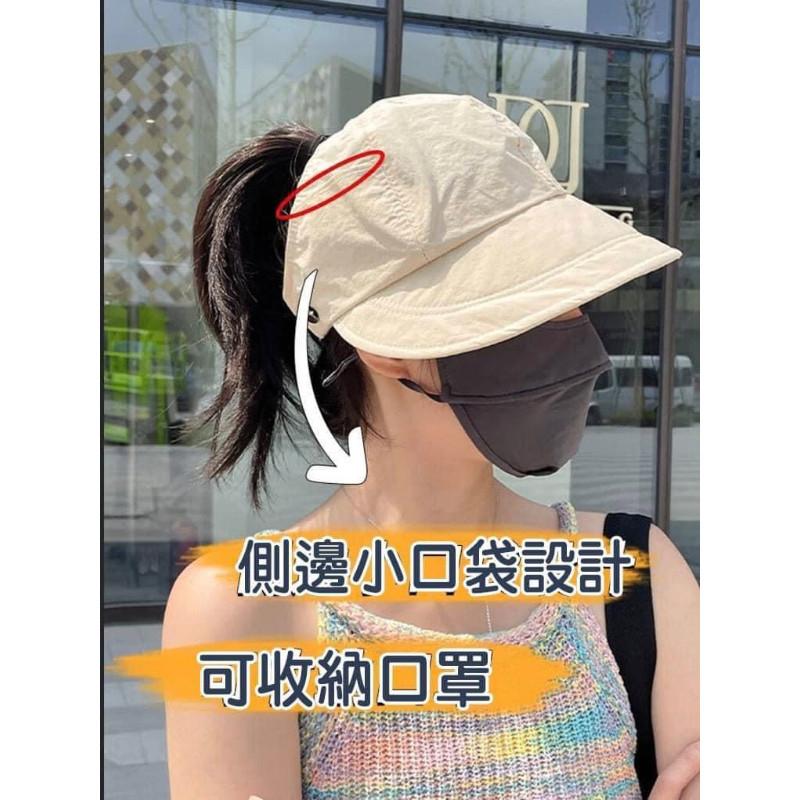趙露思同款可扎馬尾防曬帽-細節圖2