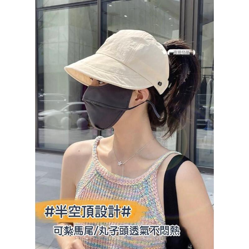 趙露思同款可扎馬尾防曬帽-細節圖3