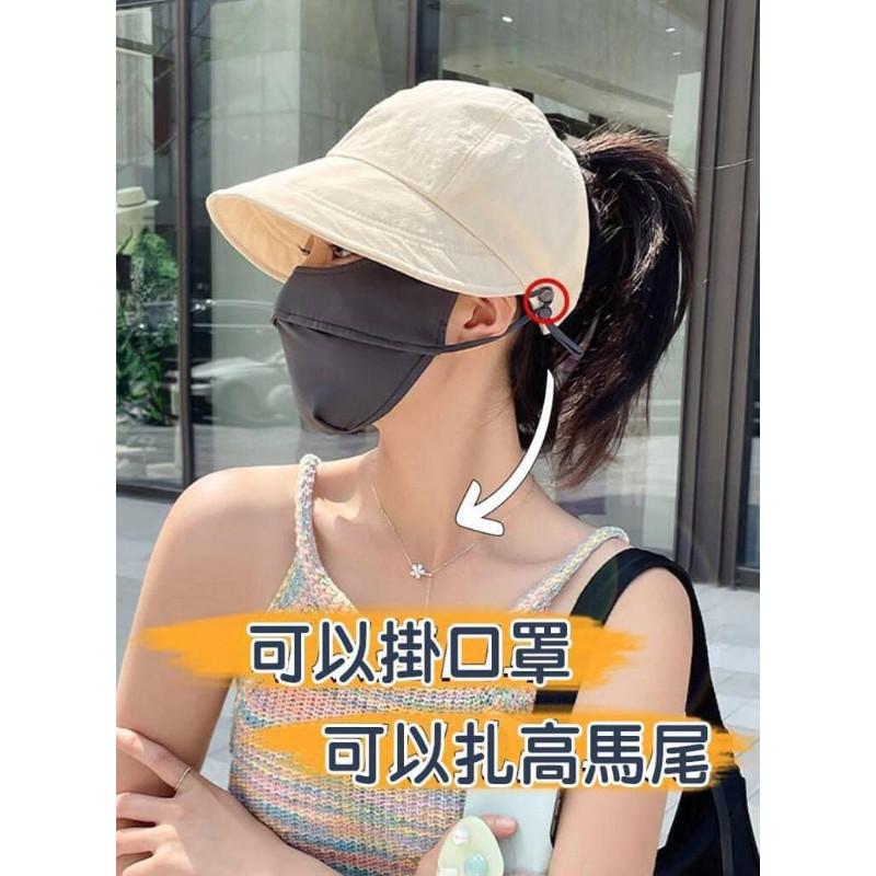 趙露思同款可扎馬尾防曬帽-細節圖5