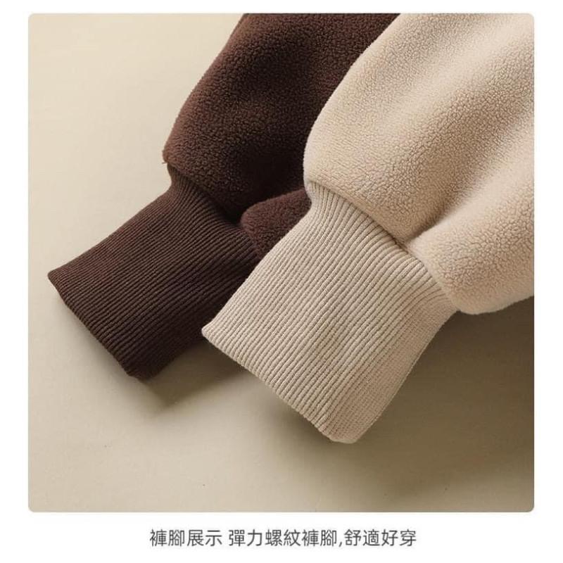 兒童熊熊圖案加厚奧粒绒保暖褲-細節圖8