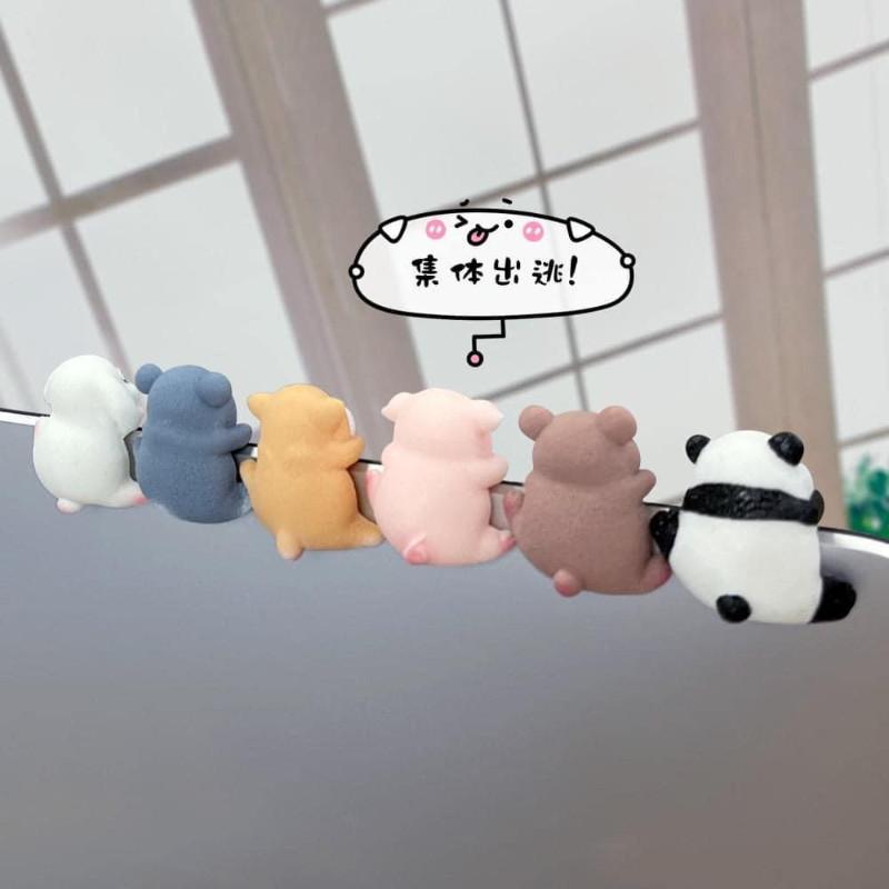 可愛趴趴翻牆療癒公仔動物(一組6隻)-細節圖6